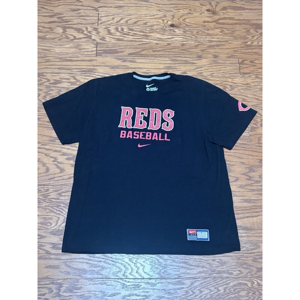 Nike Cincinnati Reds Official MLB Men's Black Short Sleeve T-Shirt, Size XXL